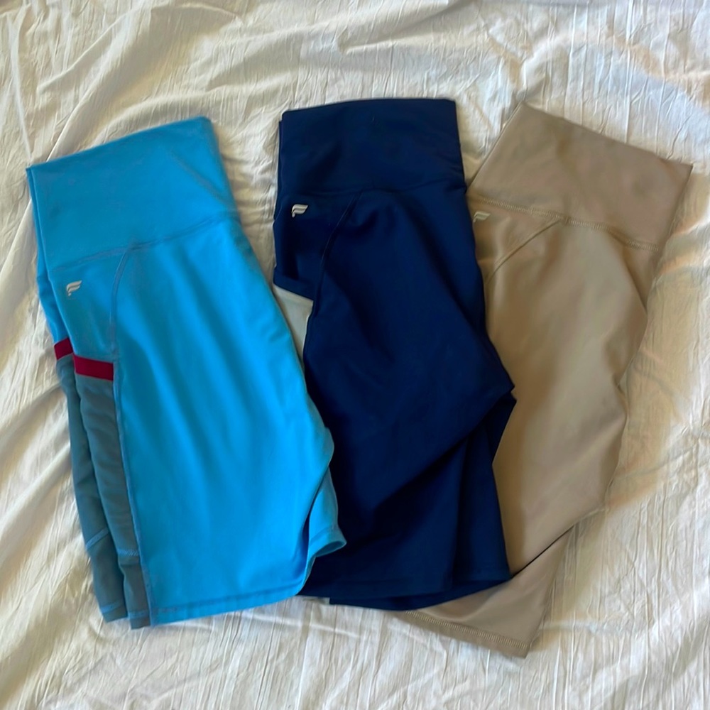 Fabletics atheisure shorts—lot of 3